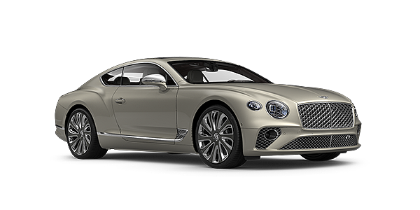 Bentley Roma Bentley GT Mulliner coupe in White Sand paint front 34